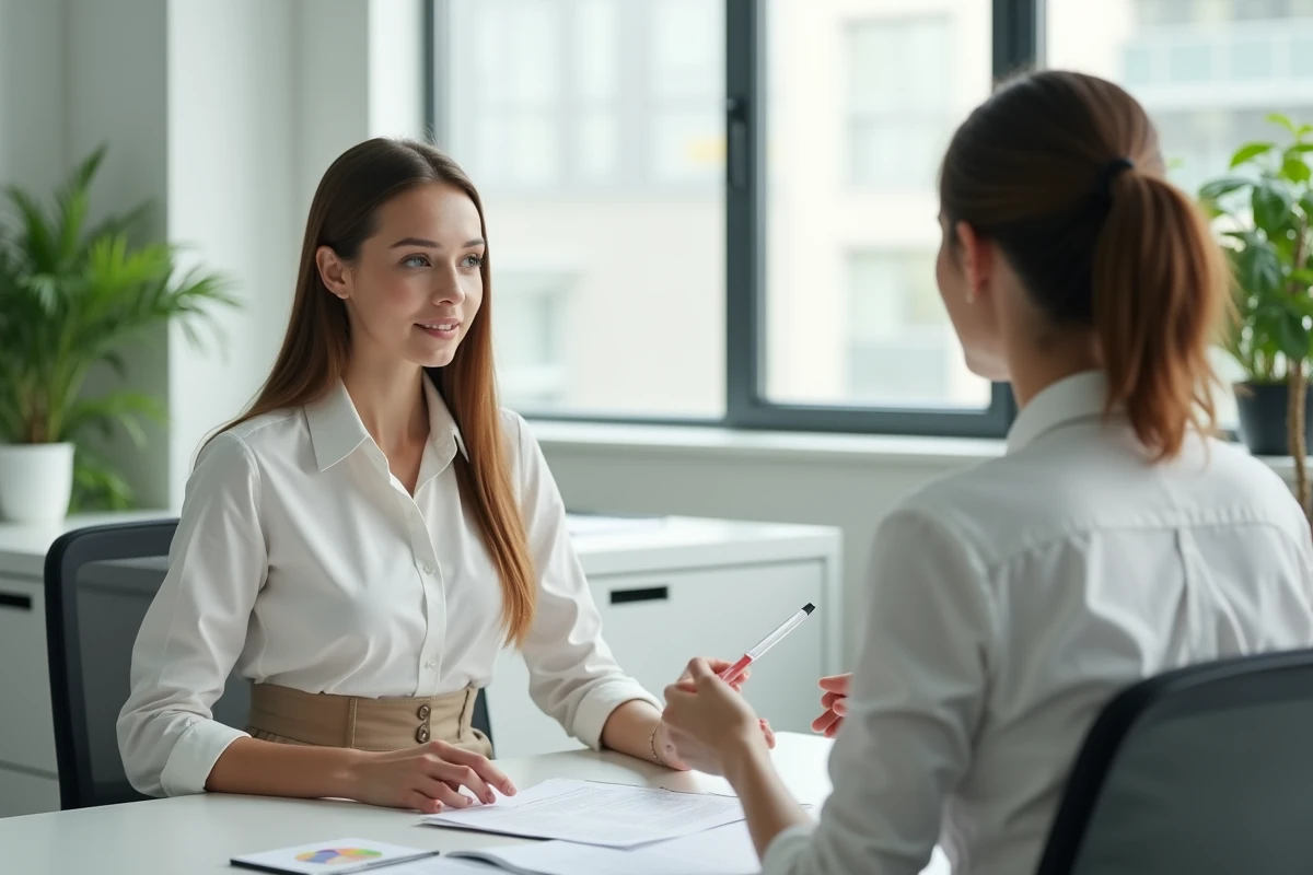 Entretien de recrutement pour un contrat CDI ou CDD dans une maison de retraite, entre candidat et responsable RH